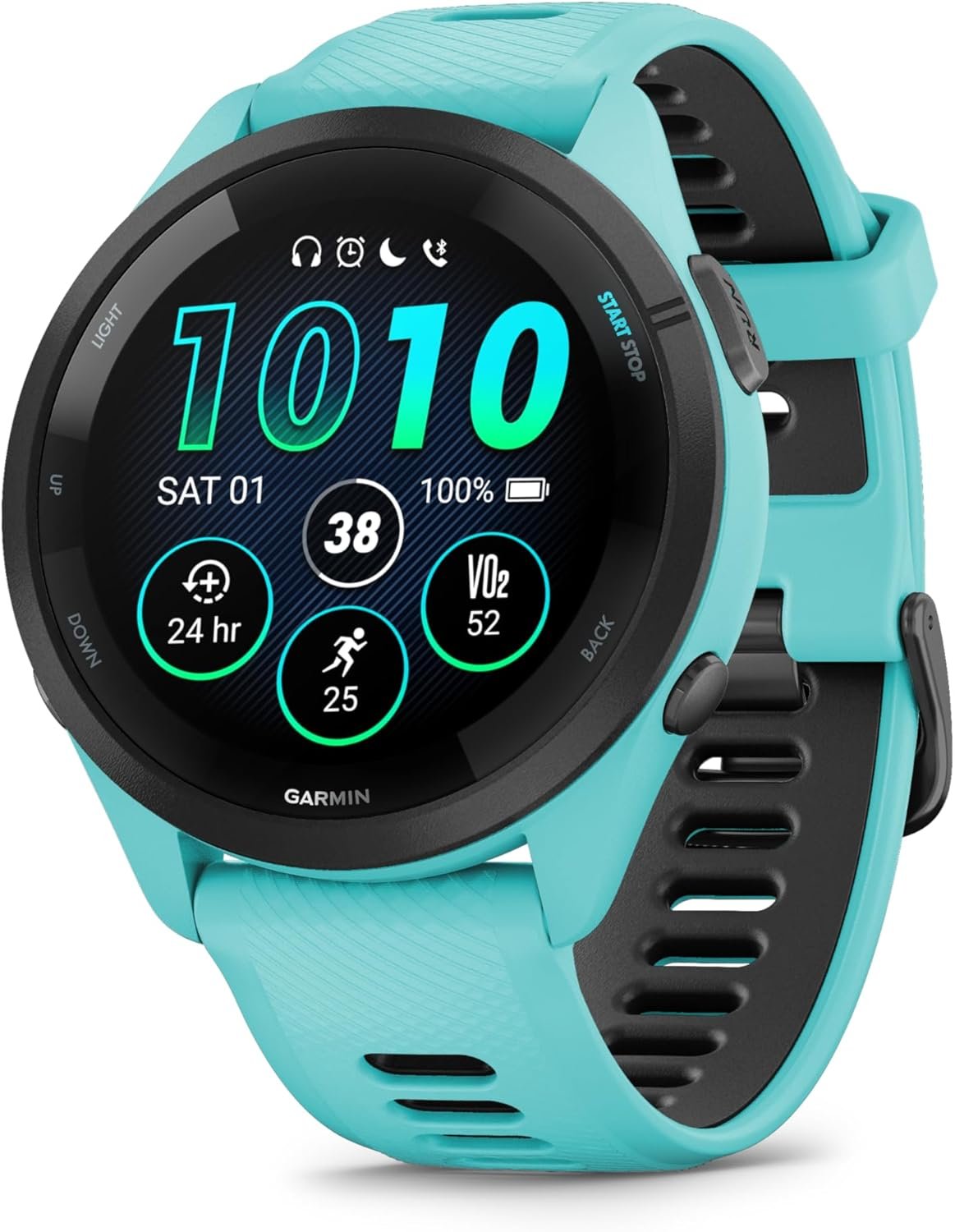 Montre GPS connectée Running AMOLED, Turquoise, 46mm