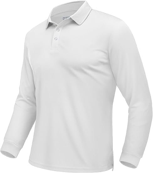 EKLENTSON Polos pour Hommes À Manches Longues
