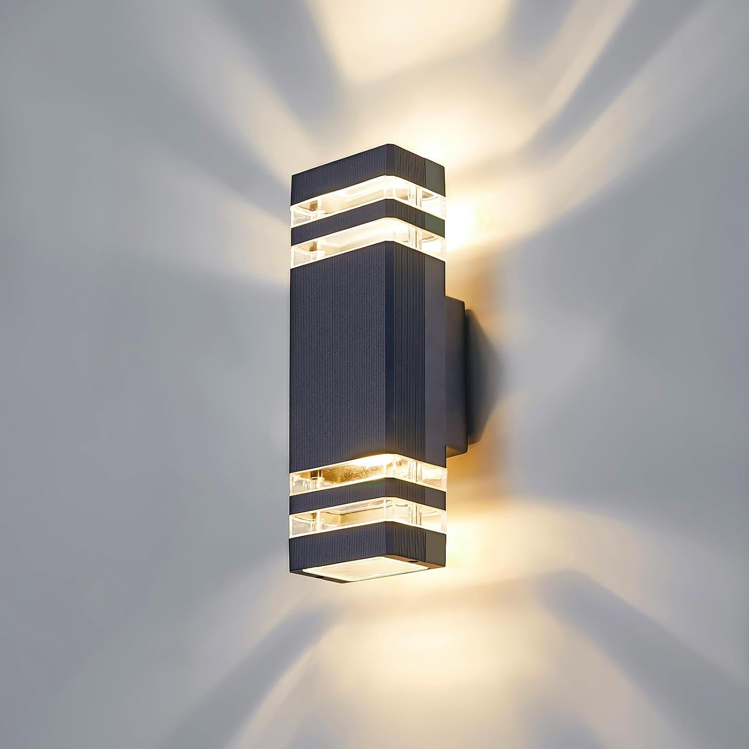LED Applique Murale Exterieur - Moderne Luminaire Extérieur, IP65 Étanche Lampe Lumière Mural Exterieure, 3000K