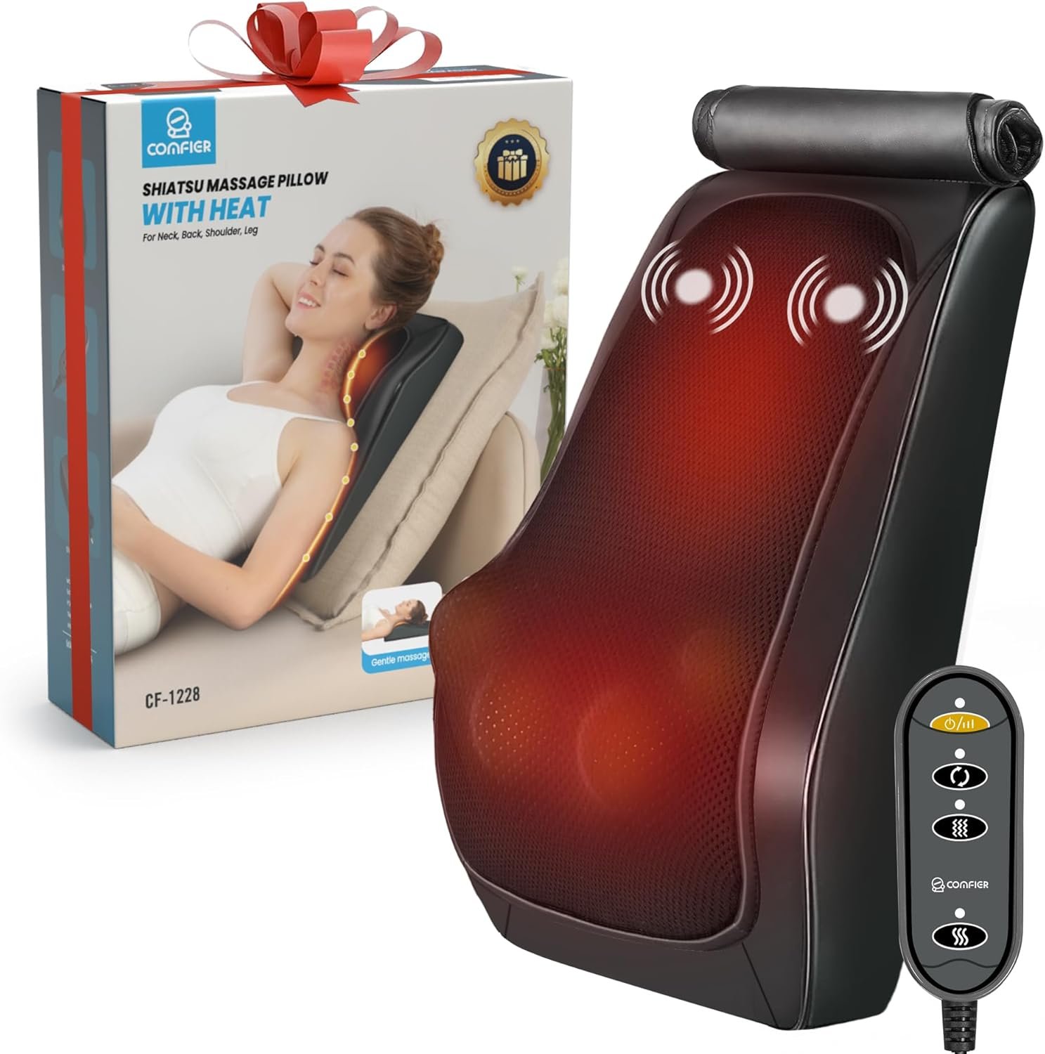 Masseur de cou avec chauffage, masseur de dos et de cou en 3D