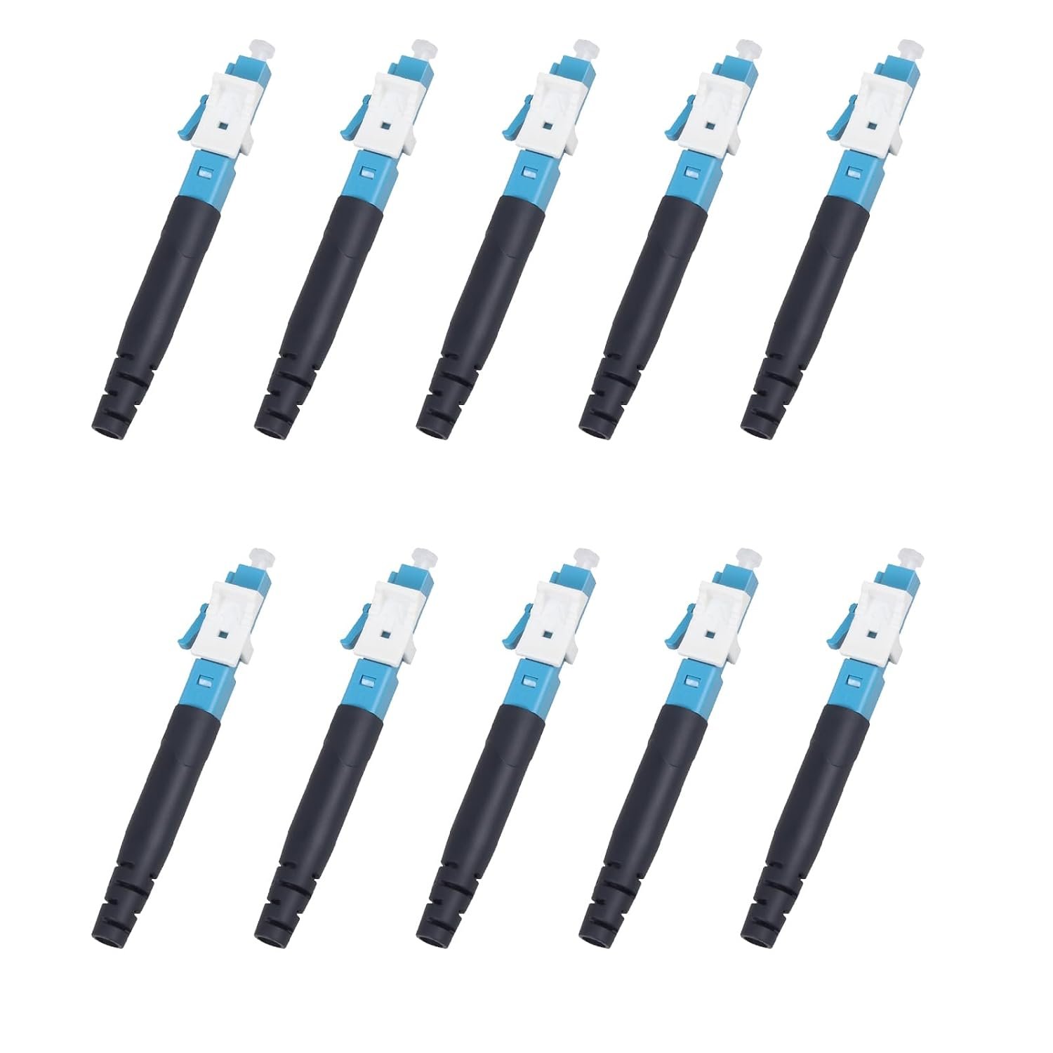10pcs LC 9/125 Fibre optique Singlemode Connecteur rapide