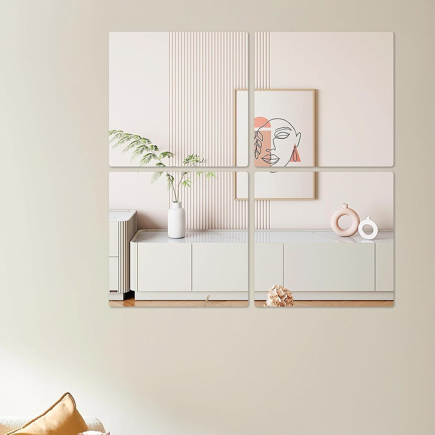 Miroir Mural Miroir Autocollant Adhesif Mural Muraux à Coller
