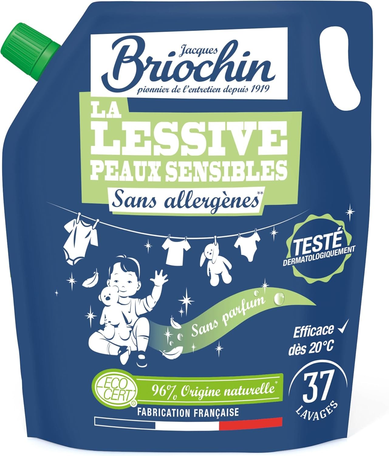 Ma lessive Peaux Sensibles Ecocert - Sans allergènes 1,7L