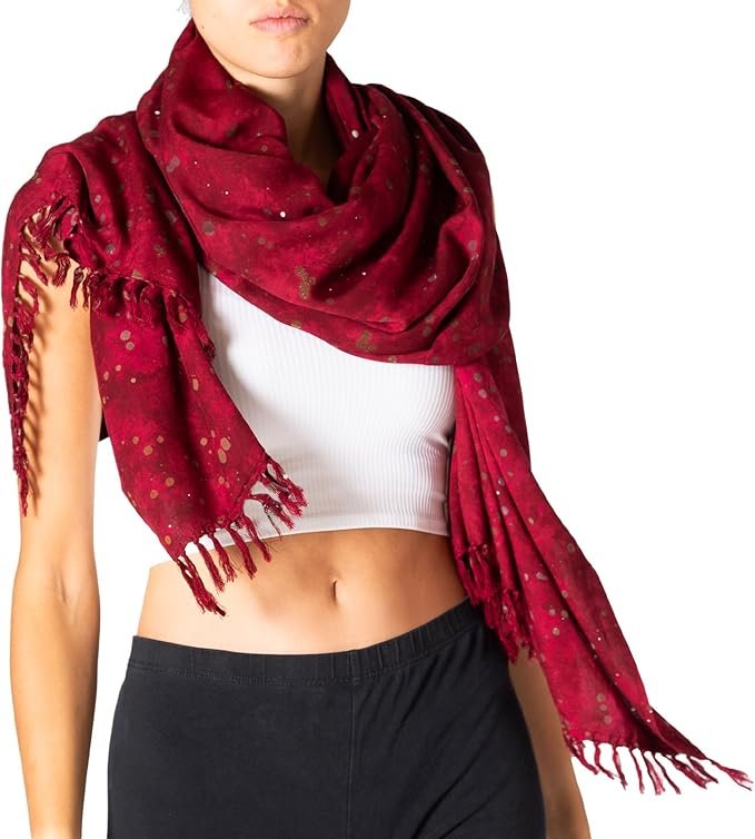 Echarpe Starlit I Foulard Stola Chiffon I Design batik cire 100% artisanal I pour femmes & hommes