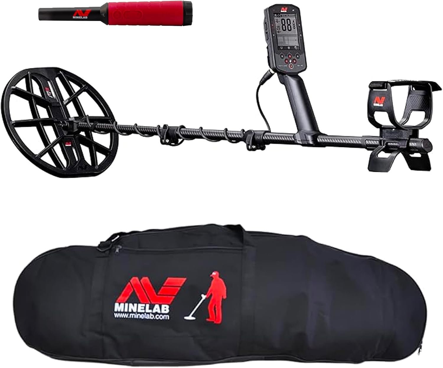 MINELAB MANTICORE Metal Detector Professional Bundle pour adultes avec PRO-FIND 40 Imperméable Pinpointer & Universal Metal Detector Sac de transport
