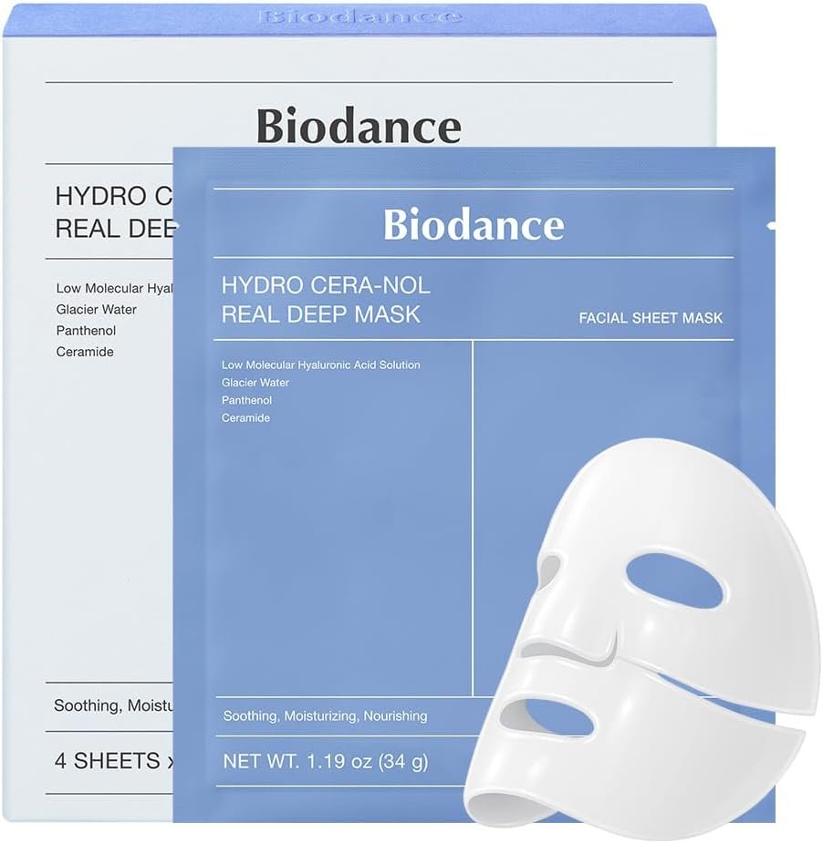 Masque Hydrogel, Apaisant, Hydratant, Nourrissant, Skincare Coréenne, 34 g x 4 pièces