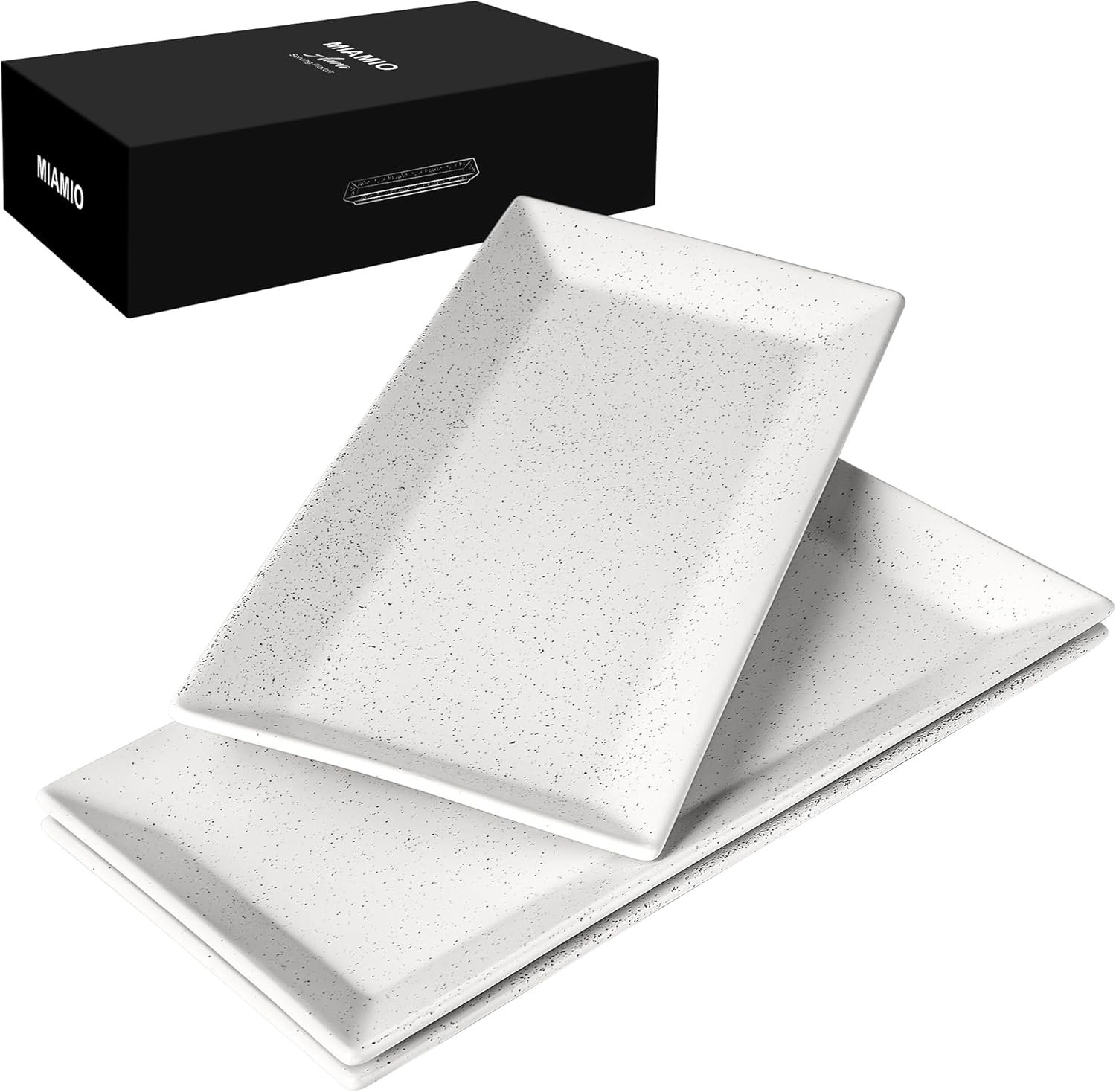 Ensemble de Plateaux de Service en Céramique de 3 Grandes Plats de Service/Plateaux Rectangulaires pour Thanksgiving, Dinde et Noël - Plateau Sécuritaire pour Micro-ondes (30 x 15 cm)