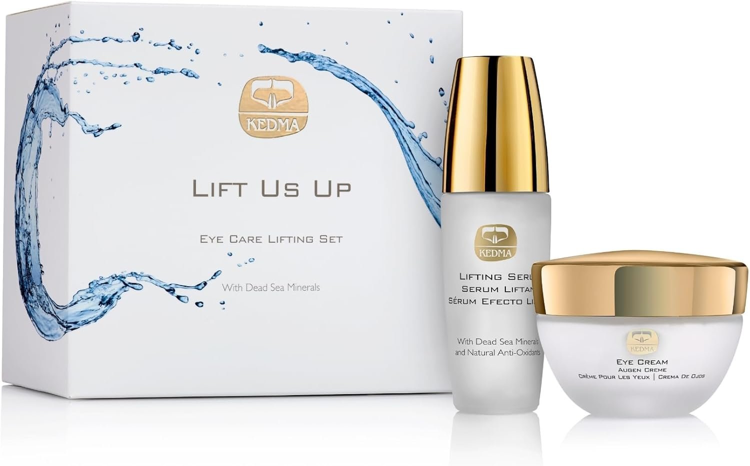 Set Lifting pour les Yeux avec Sérum et Crème - Anti-Rides et Anti-Poches - Pour un Regard Jeune et Lumineux - 30ml + 50g