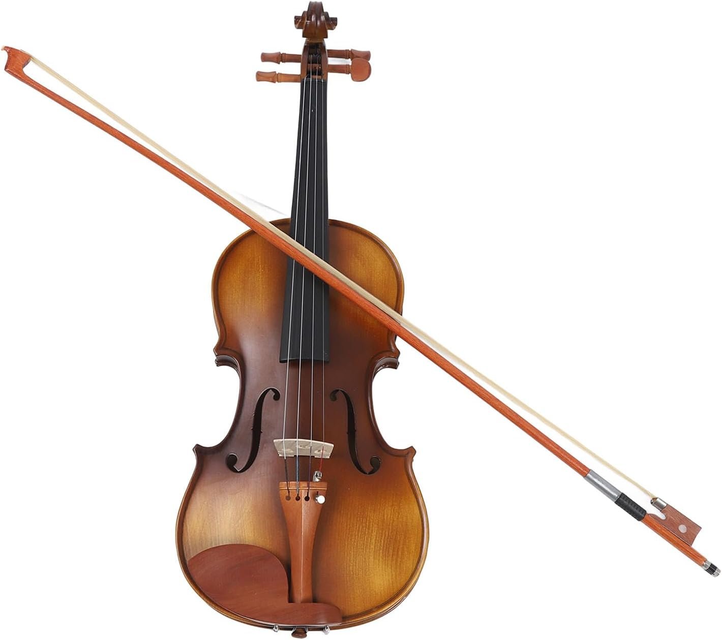 Kit de Violon, Ensemble Complet de Violon 4/4, Kit de Professionnel en Bois Massif, de Démarrage de fabriqué à la Main pour Débutants
