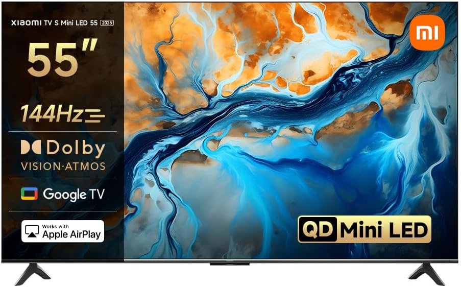 XIAOMI TV S Mini 55 2025, QLED, 55 inch, Mini LED, Dolby Vision, Dolby Atmos144Hz, 1200 nits