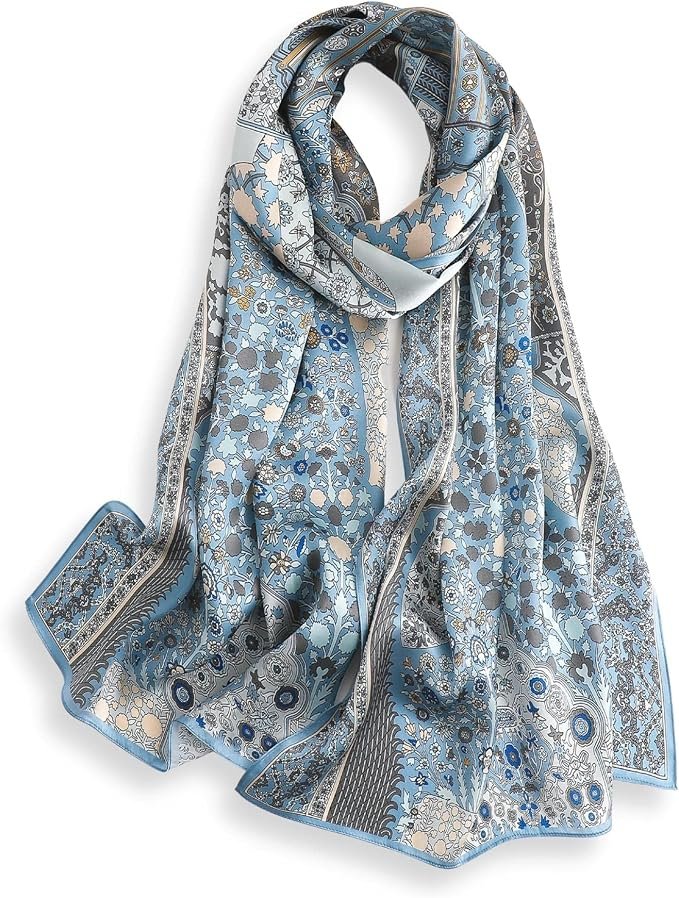 Imprimé Florale Bleue