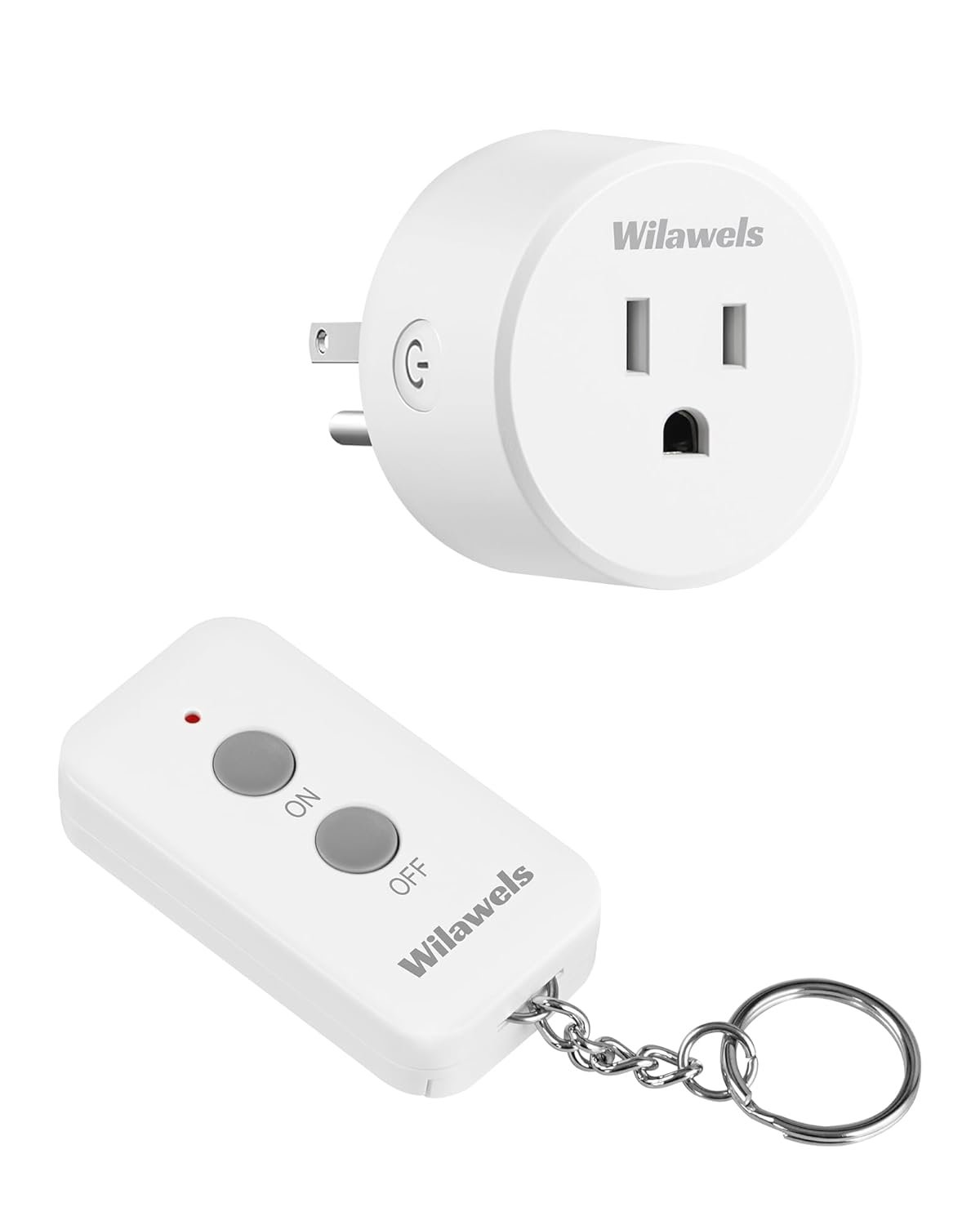 Télécommande sans fil Interrupteur éteint pour sortie, Interrupteur de lumière à distance pour lampe, Lumière, Programmable, 100ft RF Gamme, 15A/1875W, Batterie incluse
