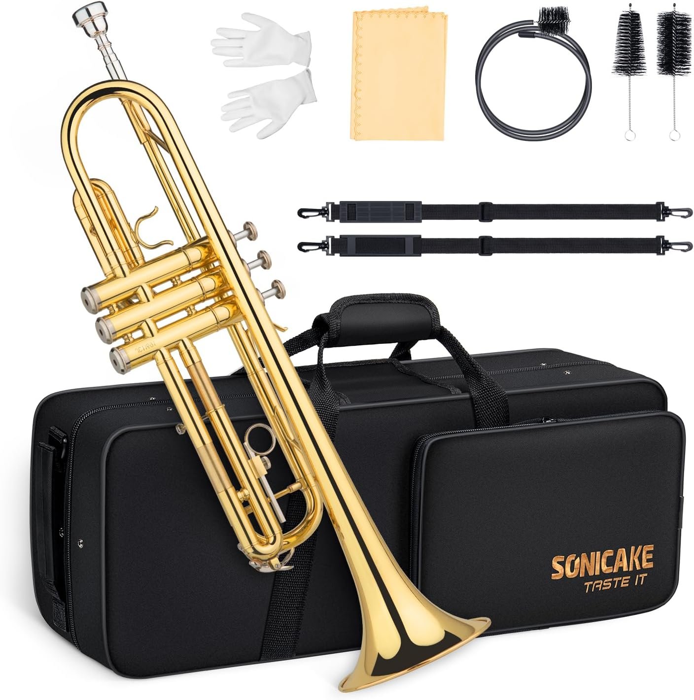 Trompette Bb Standard pour Débutants Laiton Doré