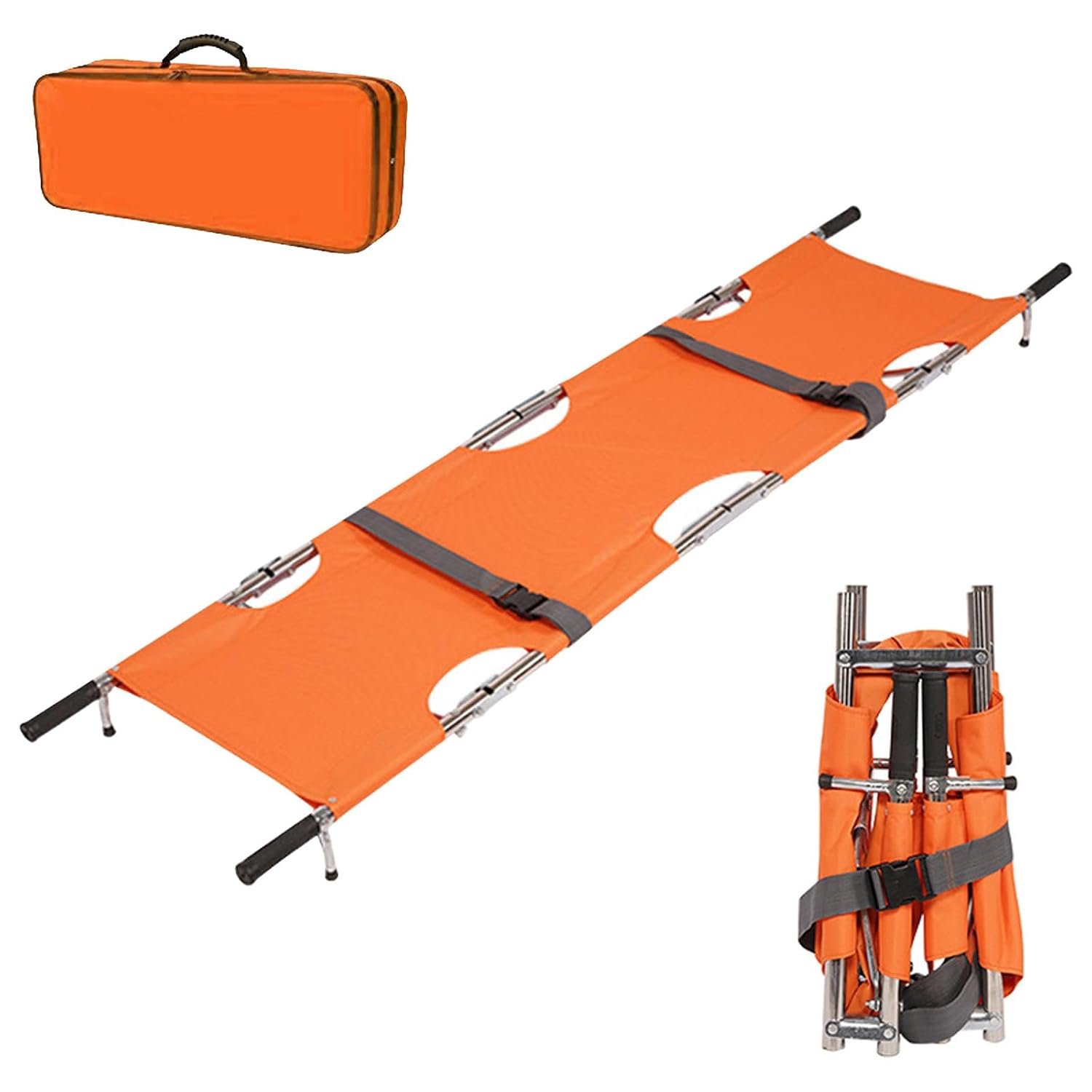 Civière Pliante Portable 210 x 54 cm avec Sac de Rangement
