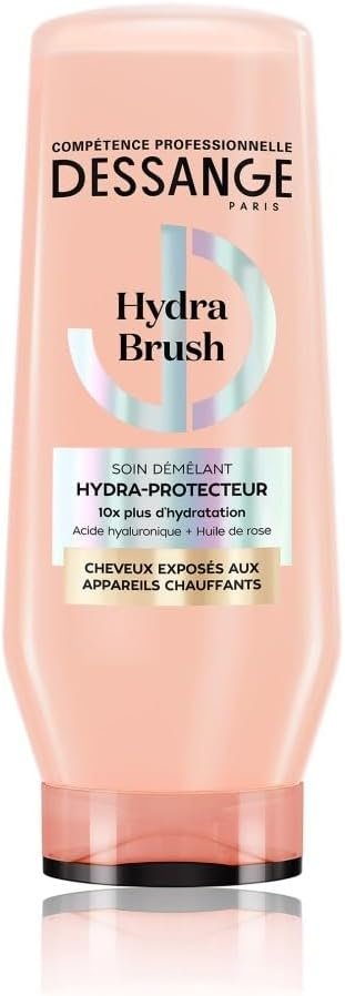 Après-Shampoing Hydra-Protecteur Hydra Brush - Acide Hyaluronique & Huile De Rose - Soin Démêlant - Hydrate & Protège - Cheveux Exposés Aux Appareils Chauffants - 225ml