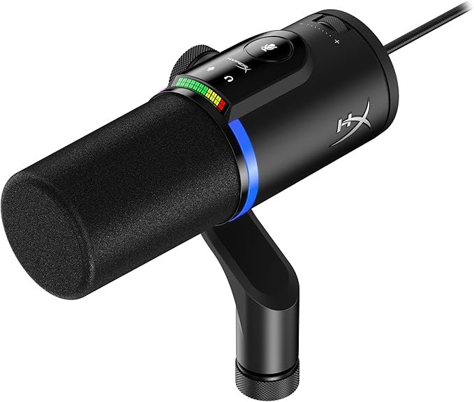 FlipCast, Microphone Dynamique USB/XLR cardioïde pour Gaming/Streaming/Podcast, PC/Mac, Audio Haute résolution, Bouton muet, contrôle du Volume, Plug and Play, Voix Claire