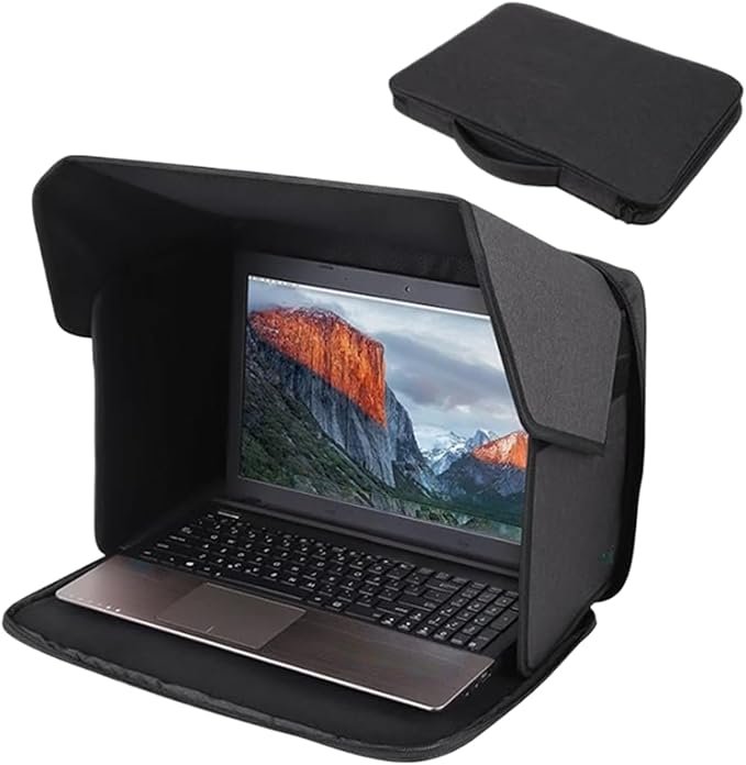 Pare-Soleil Pliable pour Ordinateur Portable, 12"/13"/14" Pare Soleil pour Écran De Tablette, Protection De L'intimité pour Le Travail À L'extérieur, Protection Contre La Chaleur - Amélioration