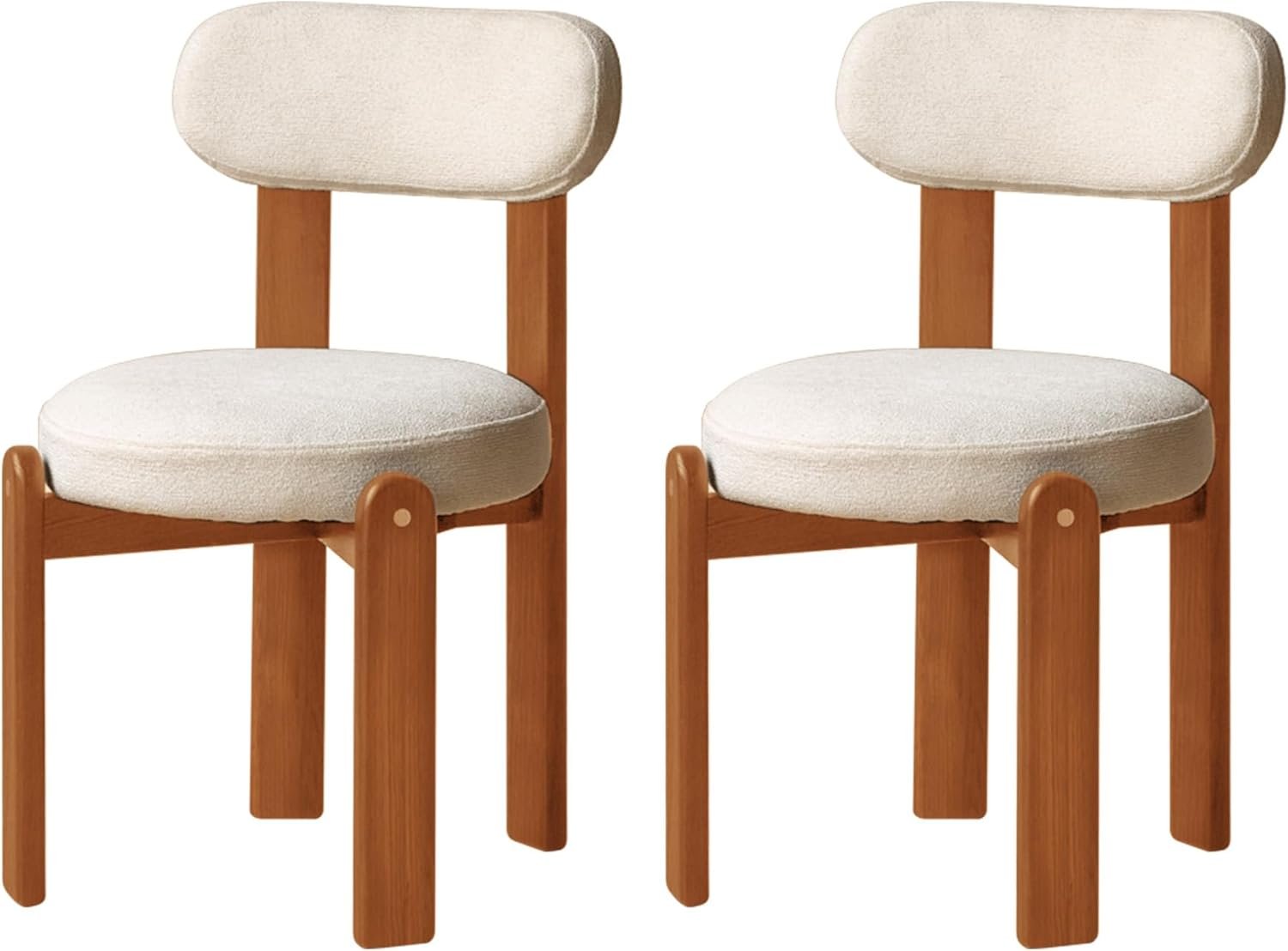 Lot de 2 Chaises de Salle à Manger en Chenille