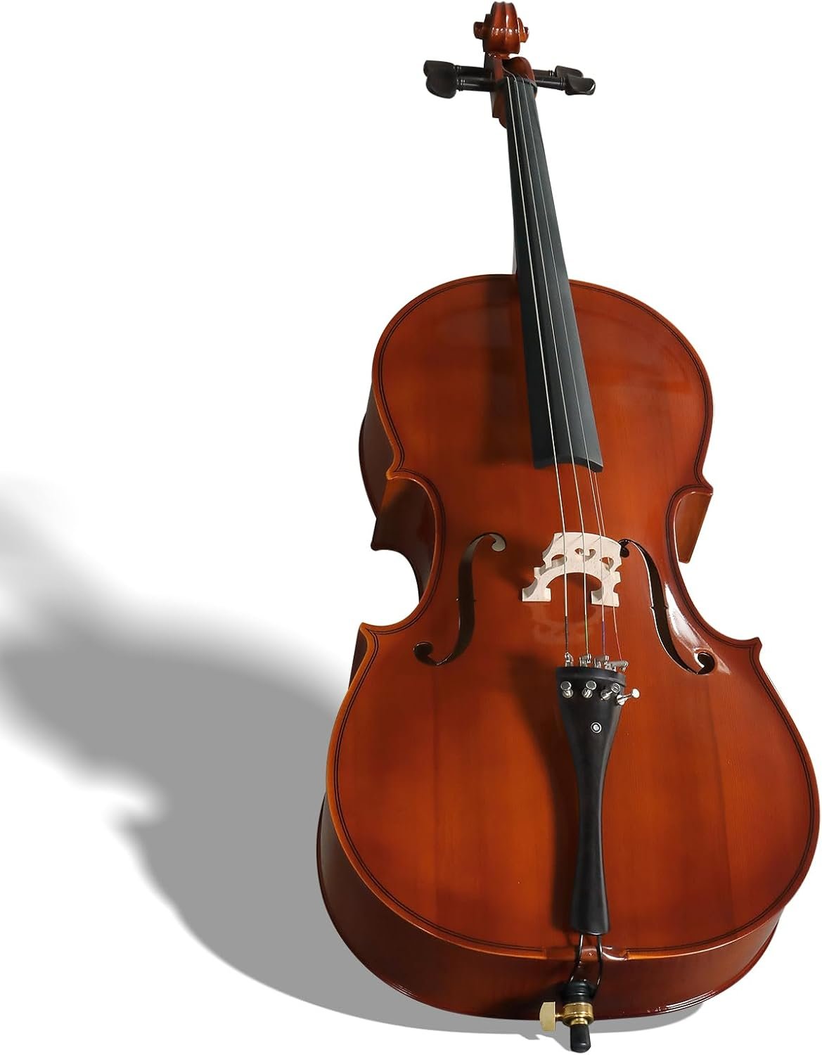 Violoncelle 4/4, Ensemble Complet avec Etui, Archet, Resine, Cordes et Colophane, Idéal pour Débutants et Joueurs Intermédiaires