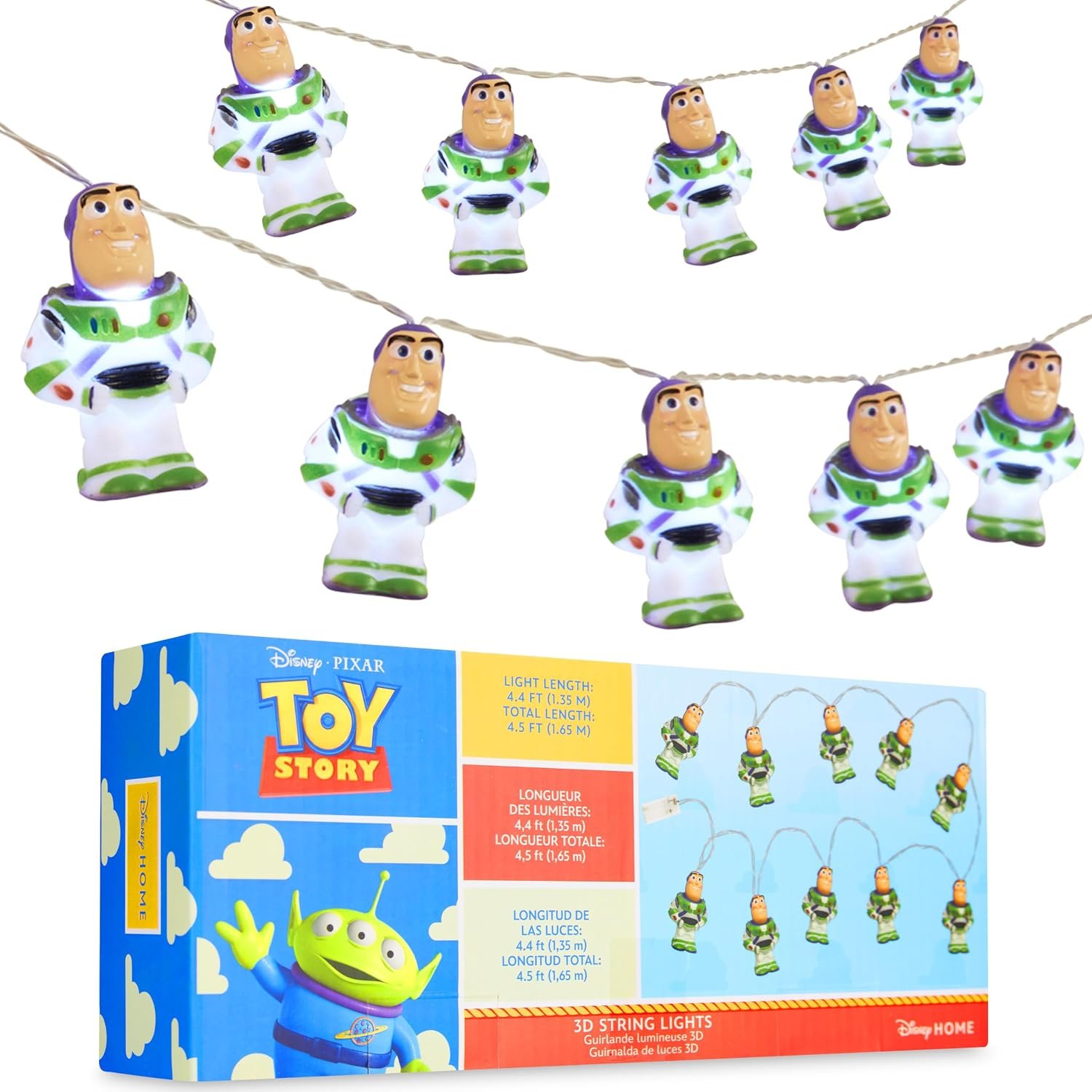 Disney Toy Story Buzz L'éclair 3D Guirlande Lumineuse, Lumiere LED 1.65 M