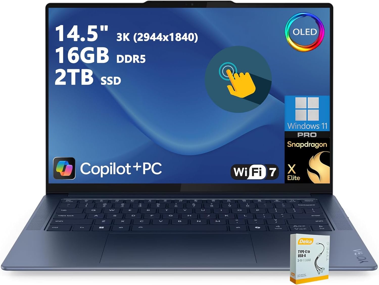 PC portable | 14,5" 3K 90Hz OLED Touch | Snapdragon X Elite
