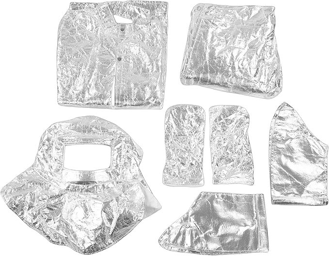 Combinaison Isolée Thermiquement, Vêtements Aluminisés Ignifuges Résistant aux Hautes Températures 1000 1200 ℃
