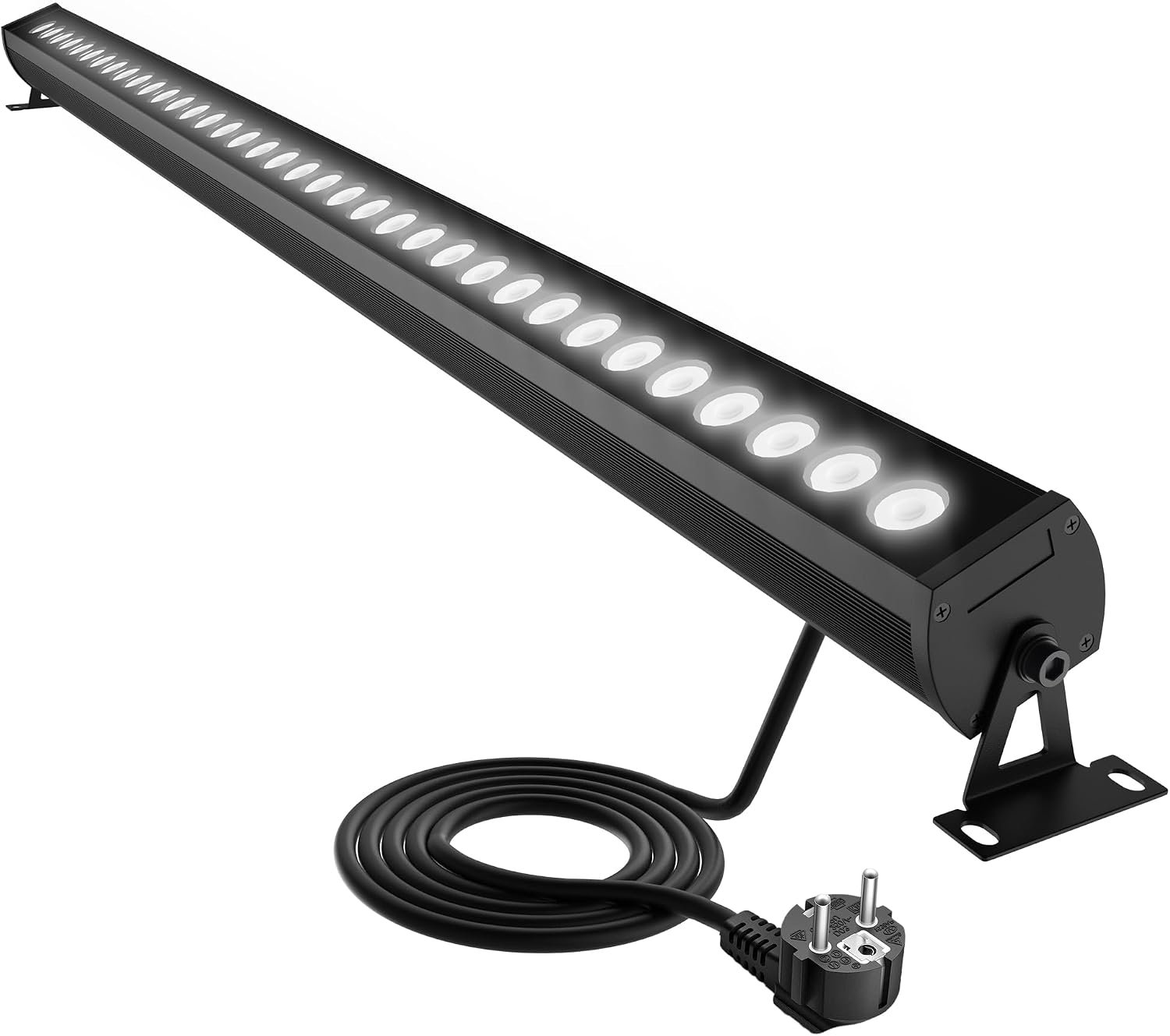 Barre LED Extérieur 1M IP65 230V Super Lumineuse 6000K – Support Rotatif 360° et Câble 2M