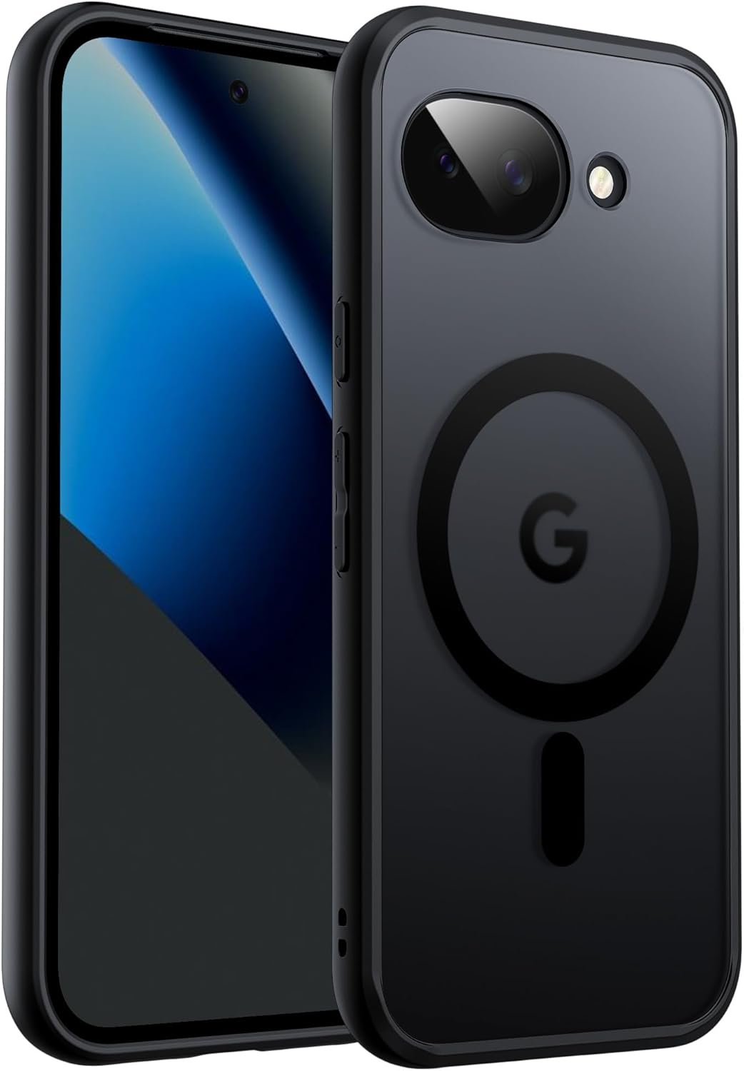 JETech Coque Magnétique Pour Google Pixel 10a, Compatible avec MagSafe, Étui Housse Antichoc  à Dos Translucide Mat (Noir)