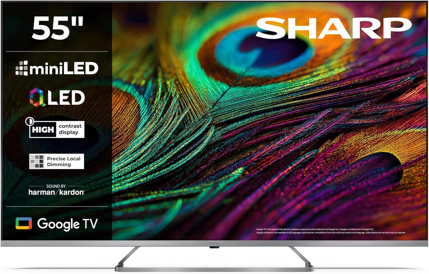 SHARP 55JP7265E 4K Ultra HD QLED Mini TV Google TV™ 55"