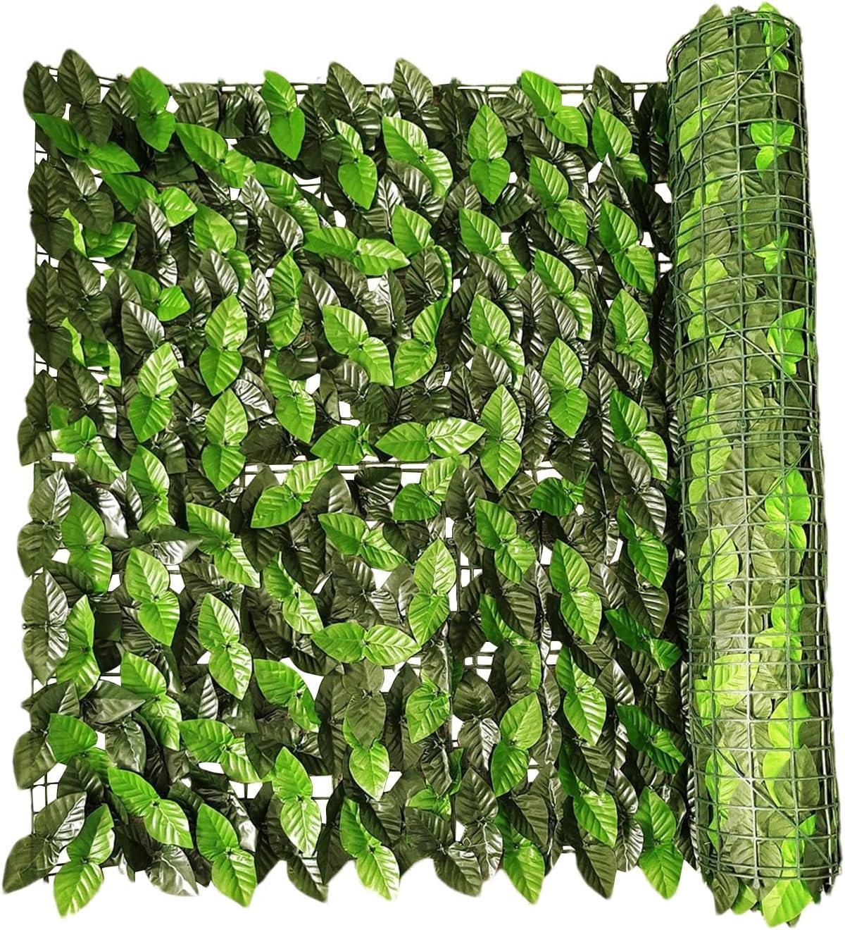 Clôture Décorative en Lierre Artificiel, 3 x 0,5 m Rouleau de Haie Artificielle, Brise Vue Jardin Clôture d'intimité Haie Feuillage