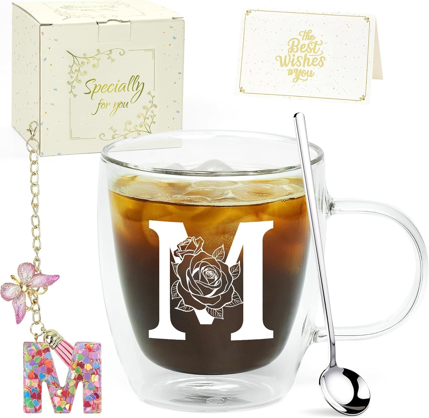 Cadeau Femme Tasse à Double Paroi Personnalisé, Cadeau Anniversaire Femme Tasse a Cafe, Idee Cadeaux Meilleure Amie Collègue Soeur Cadeaux Mariage Fête des Mères, Saint-Valentin ou Noël