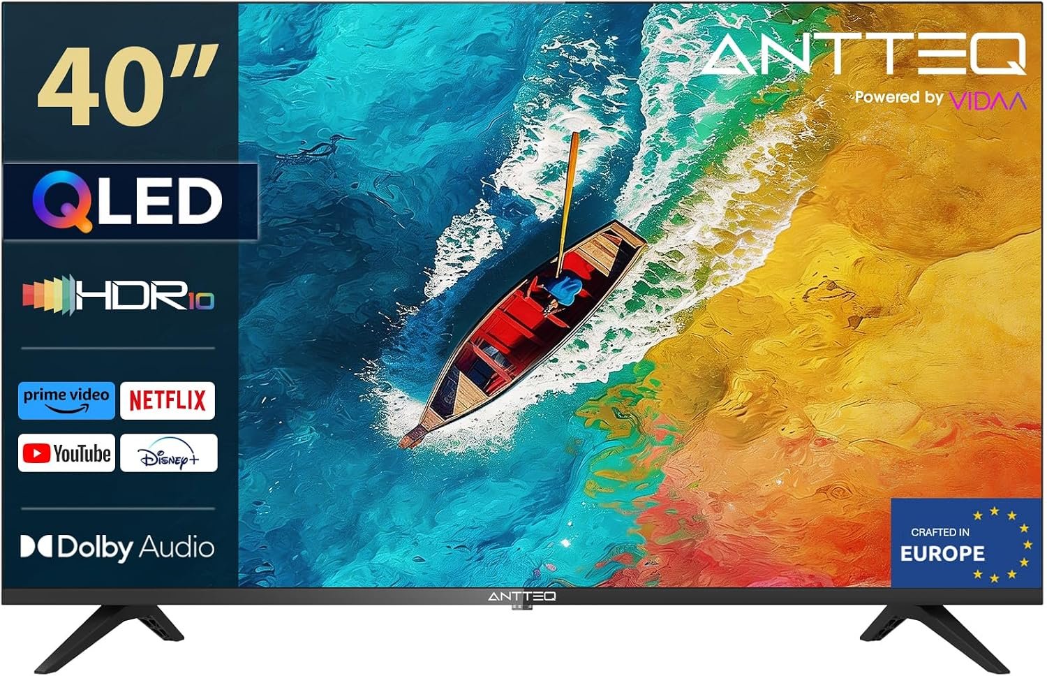 FHD Smart TV 40 Pouces HDR10 Bluetooth avec Triple Tuner
