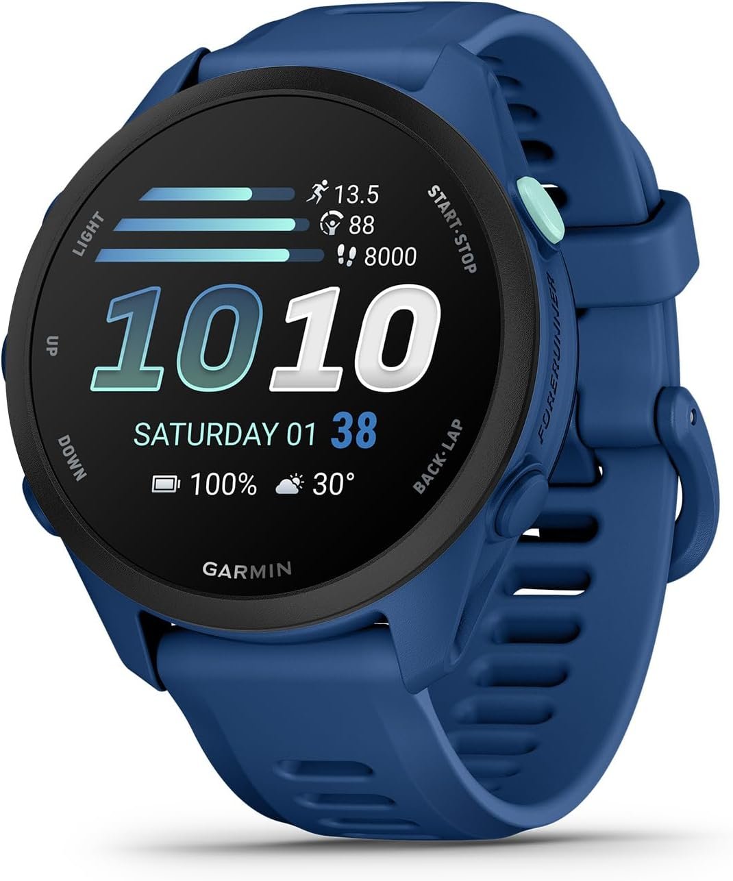 Forerunner 70 - Montres connectées GPS de Running faciles à Utiliser - Tidal Blue - Boîtier 43 mm