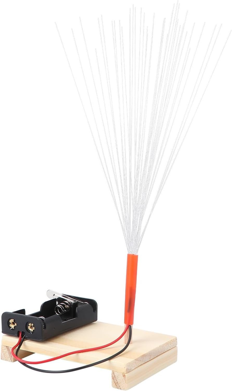 Lurrose Lampe à Fibre Optique LED Colorée DIY en Plastique et Bois, Sûre sans Pollution Lumineuse
