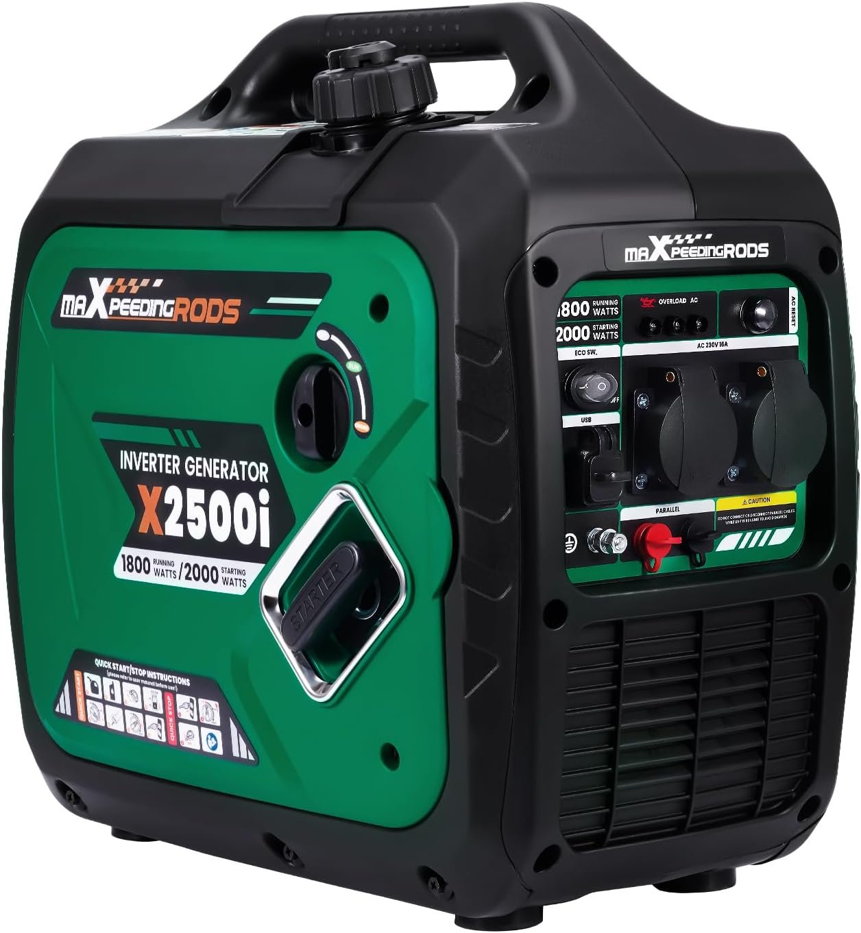 Groupe Électrogène Inverter Essence Générateur 2000 W – Alimentation de Secours pour Camping