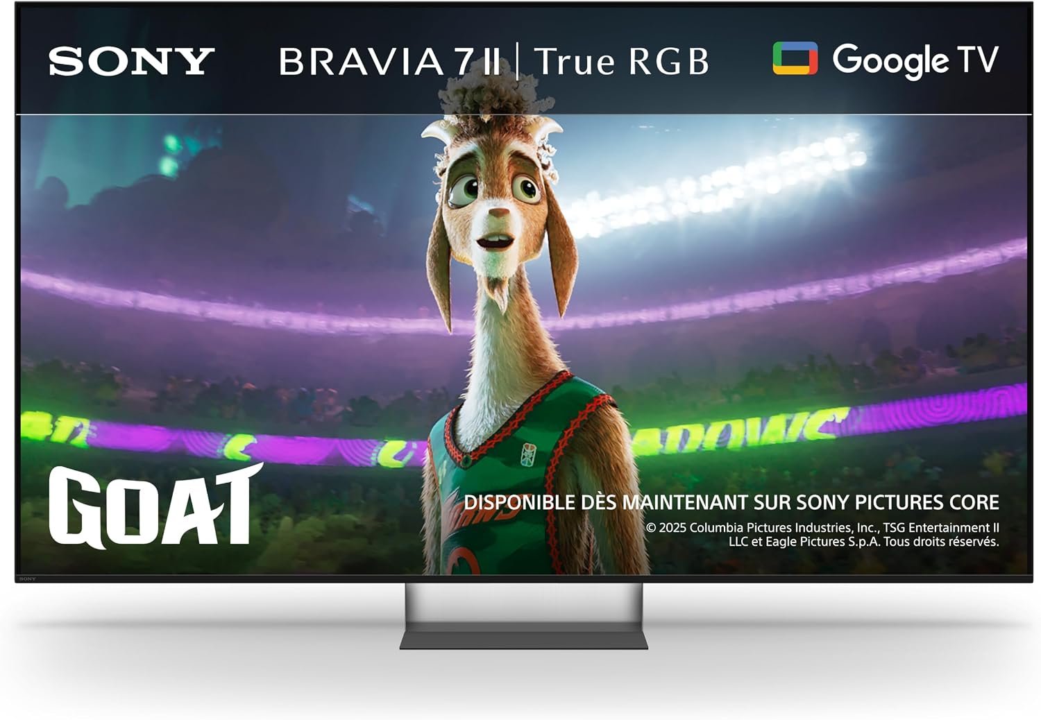 Téléviseur Sony BRAVIA 7 II True RGB 55 Pouces, Smart TV 4K