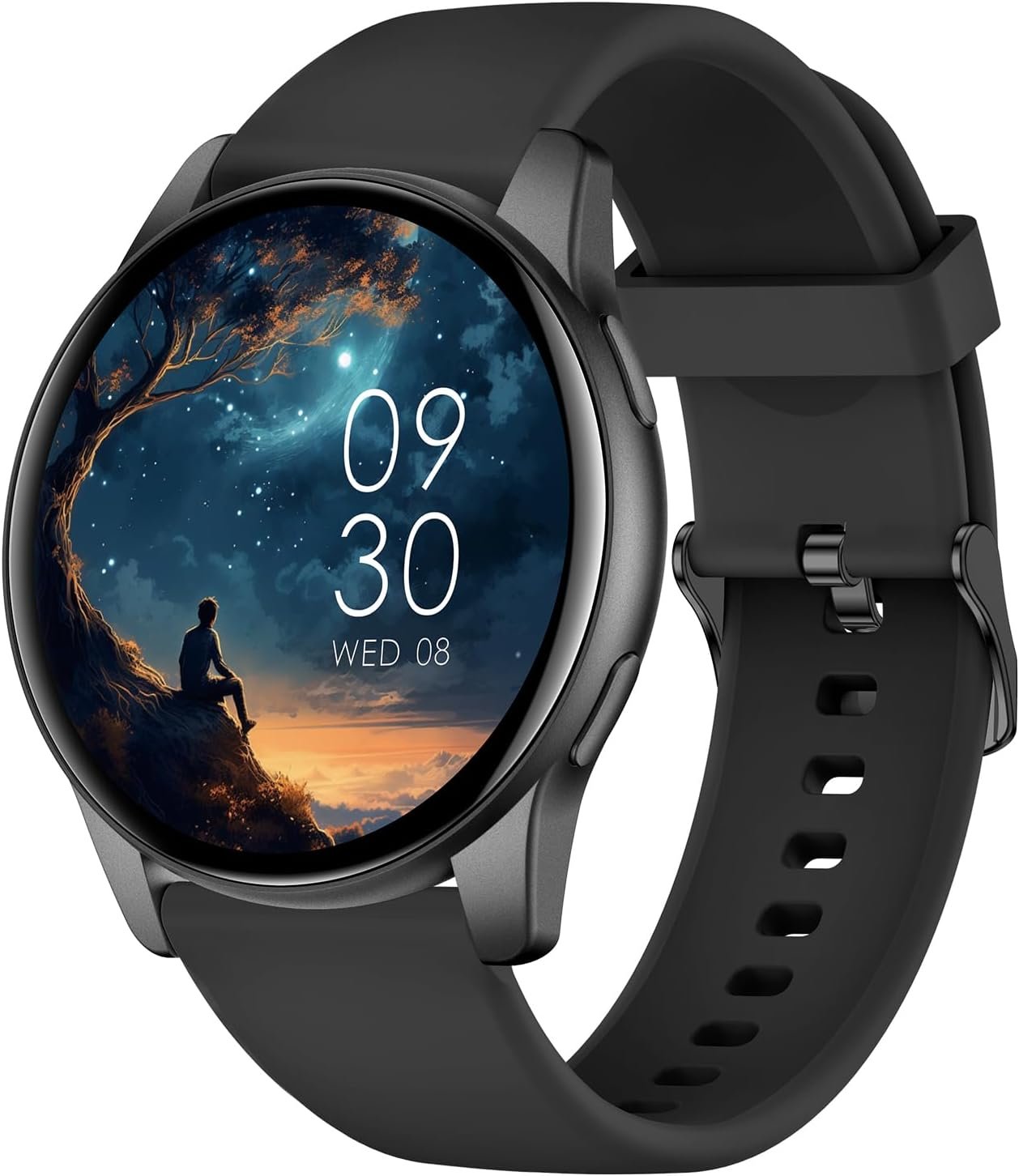Montre Connectée Femme Homme avec Appel Bluetooth, Smartwatch Ronde 1,38" avec 147+ Modes Sportifs