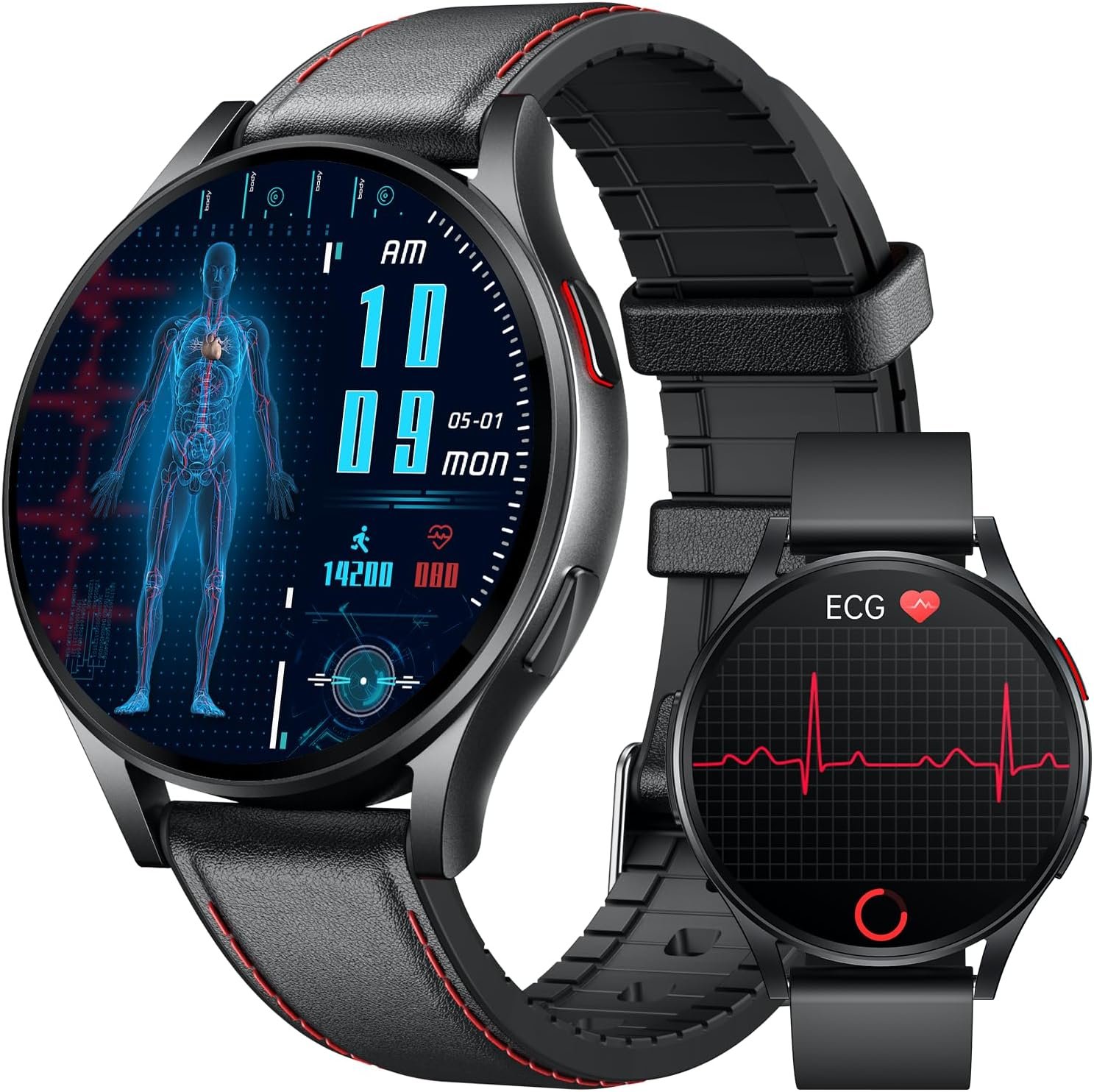 Montre Connectée Homme Smartwatch ECG+HRV - Repondre Appel 1.43''