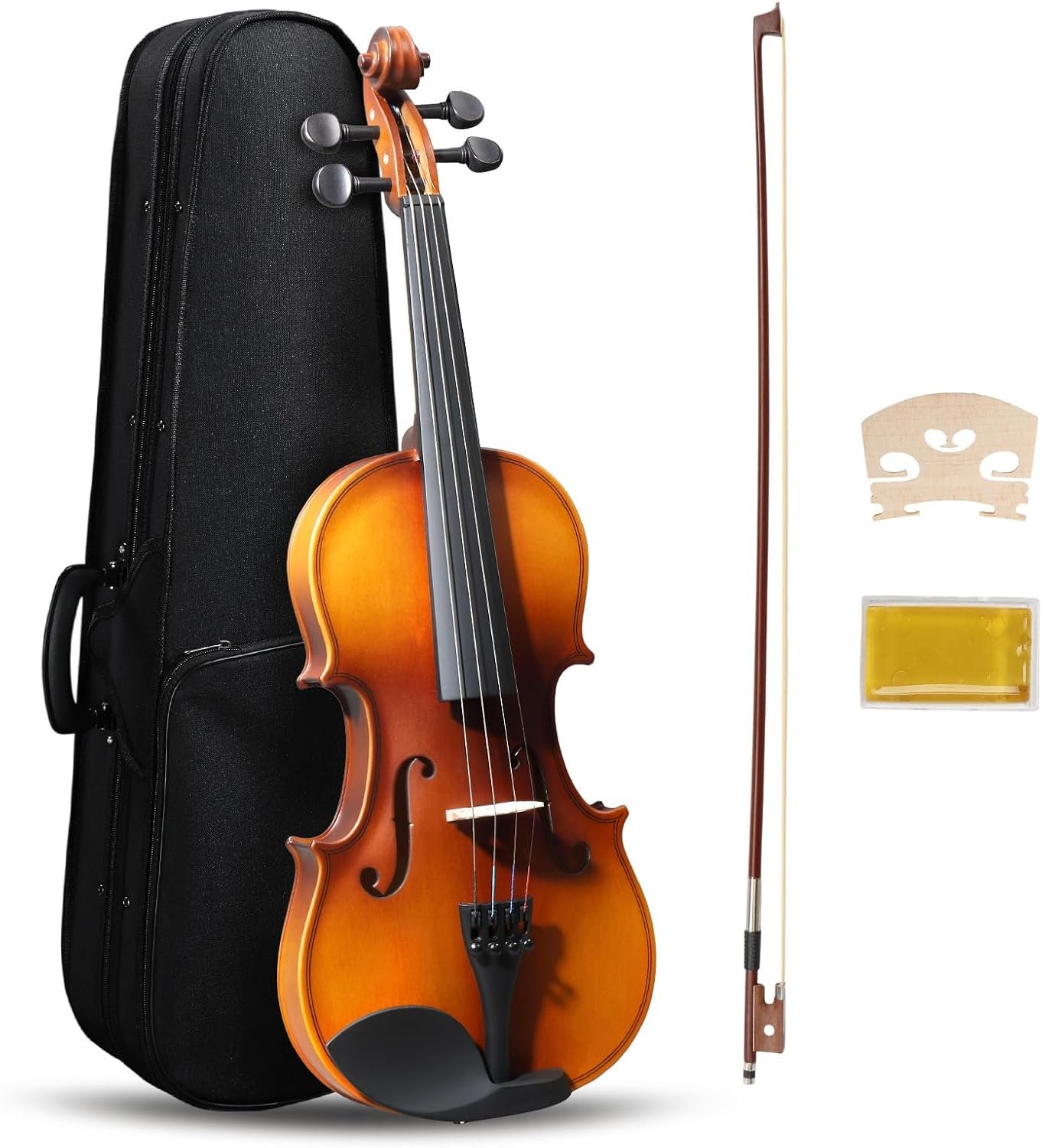 Glarry Ensemble de Violon Taille 4/4 pour les Débutants avec étui, Archet & Colophane