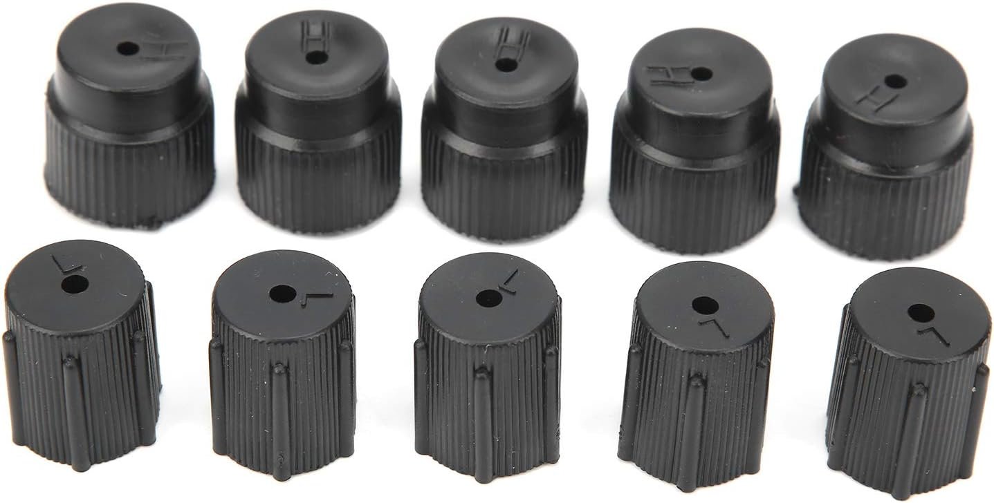 Lot de 10 Ports de Charge CA Universels pour Réparation de Système de Climatisation - 5 Pièces de 13 mm de Bas et 5 Ports Latéraux de 16 mm de Haut - Accessoire de Voiture
