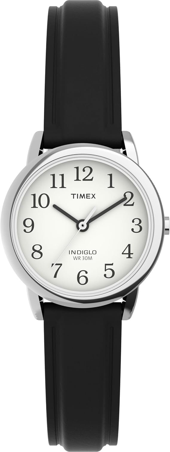 Timex Montre Easy Reader 25 mm pour Femme avec Bracelet en Cuir