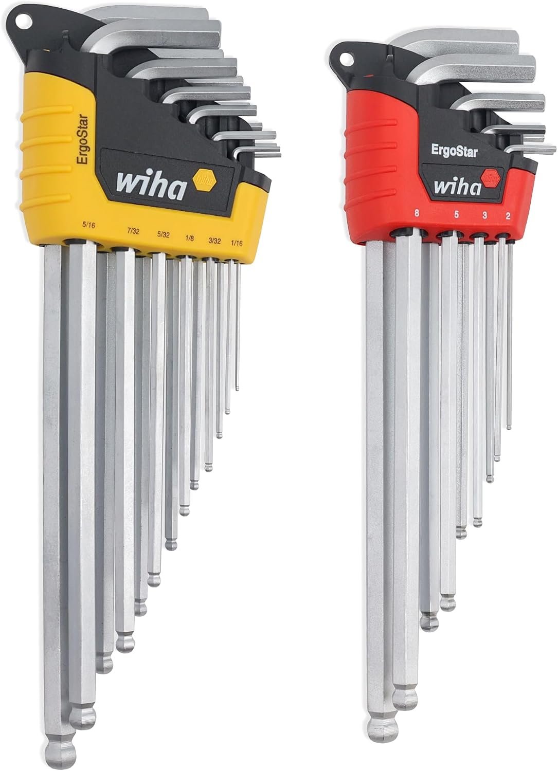 Wiha 22 Piece ErgoStar Ball End Hex L-Key Set, Allen Wrench Set