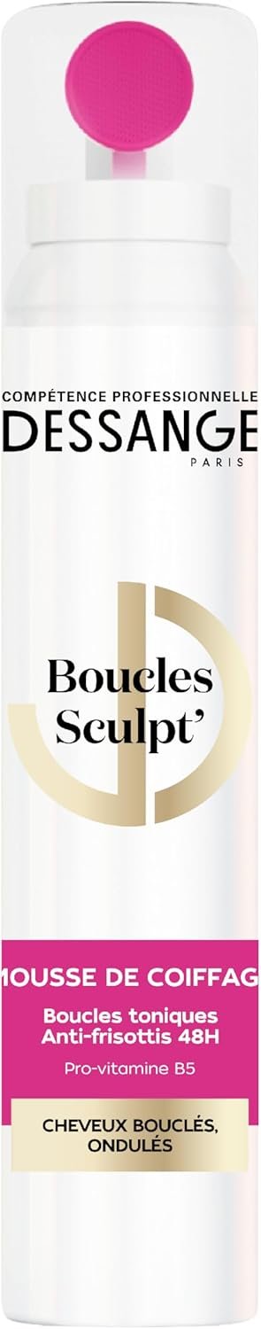 Mousse Coiffante Boucles Sculpt' - Formule Enrichie En Pro-Vitamine B5 - Contrôle Anti-Frisottis - Tenue Longue Durée - Toucher Soyeux - Cheveux Bouclés, Ondulés - 200 ml