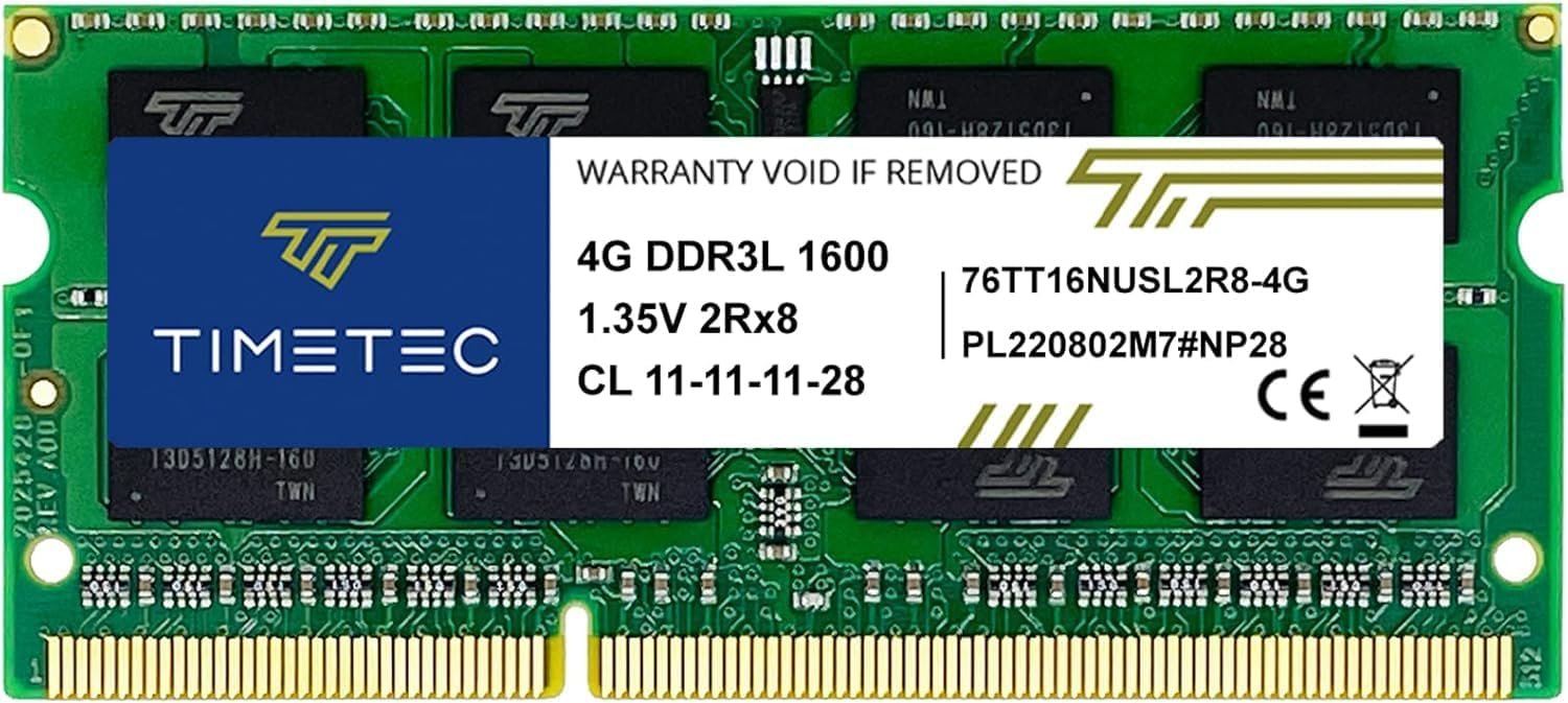 4 Go DDR3L/DDR3 1600MHz PC3-12800 Non-ECC sans Tampon 1.35 V/1.5 V CL11 2Rx8 Double Rang 204 Broches SODIMM Ordinateur Portable PC Ordinateur mémoire RAM Module Mise à Niveau