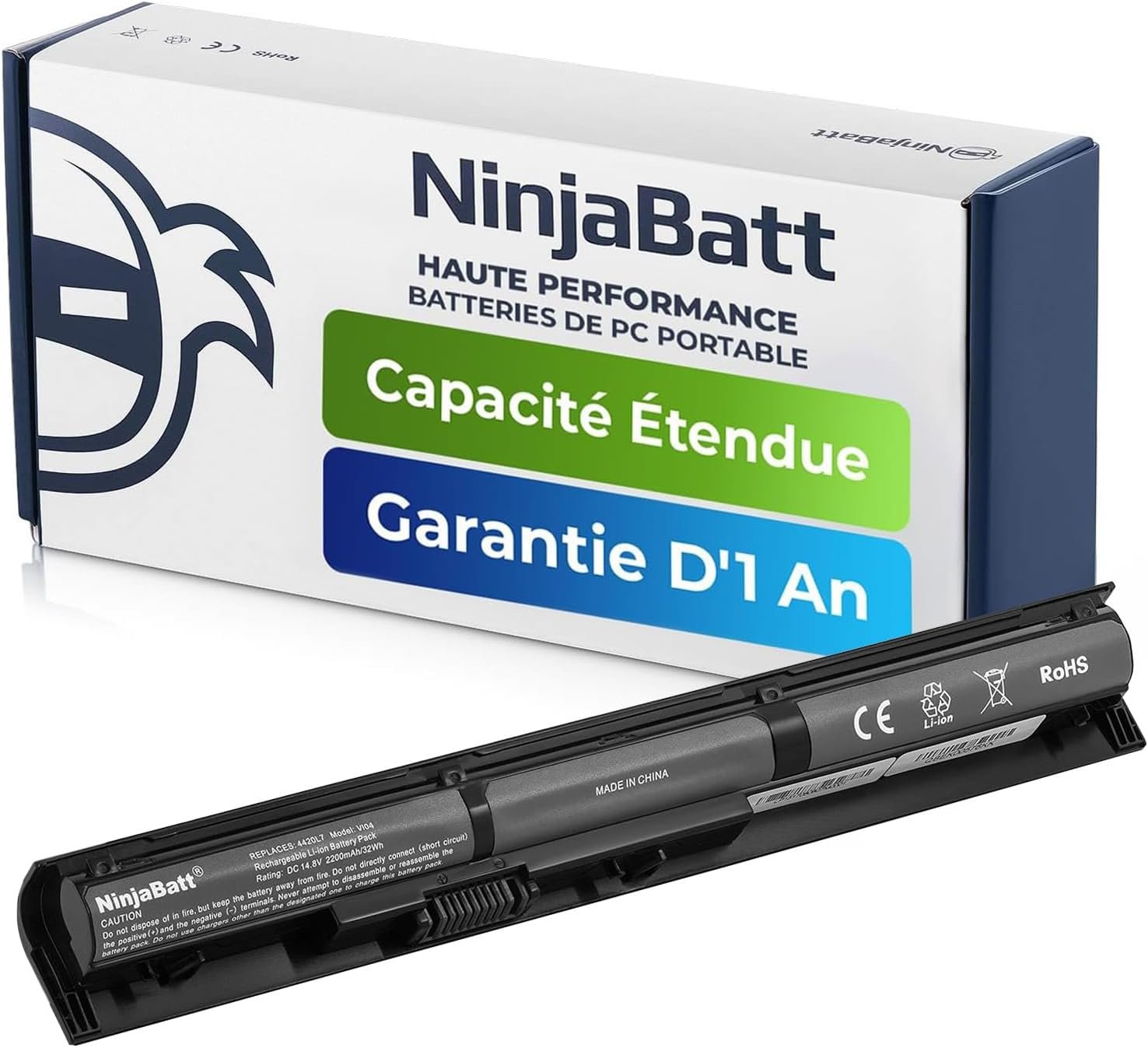 Batterie HP V104 VI04 756743-001 – 4 cellules, 2200 mAh pour ProBook 440 G2, 450 G2, 455 G2, Envy 14, 15 et 17 – Compatible 756478-851, 756478-421, 756478-422, 756479-421, 756745-001