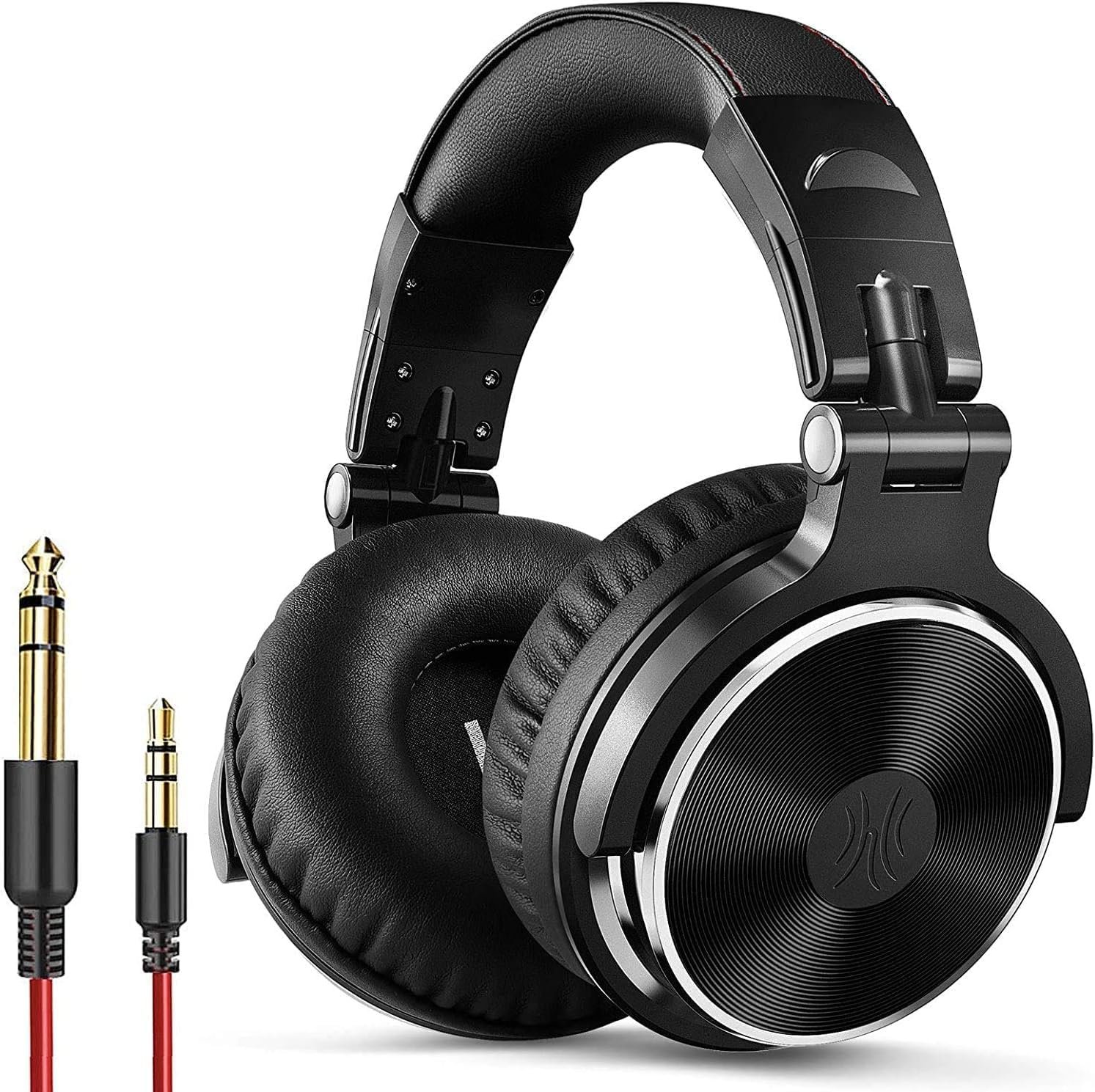 Casque Audio Filaire DJ Piano Guitare avec Micro, Hi-Res Audio Extra Basse Son, Léger Confort Pliable Casques avec Share-Port, 2 câbles - Headphone pour PC Studio Monitor AMP Pro-10