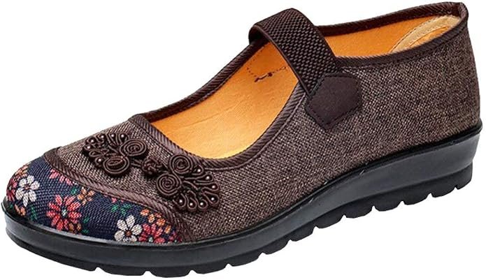 Shoes for Women Old Beijing Cloth Shoes Chinese Slipper Work Flat
