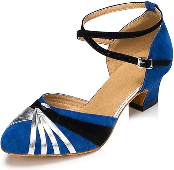 Talon en Daim Bleu de 5 Cm