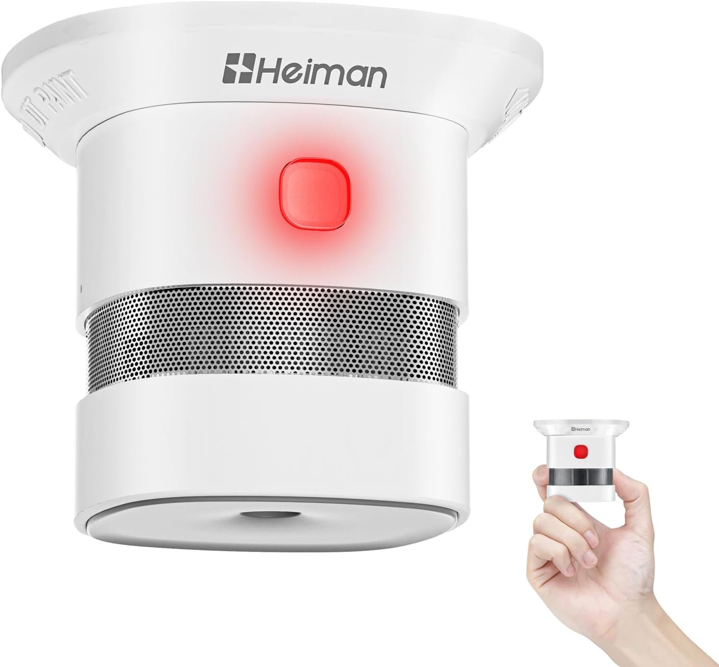 Mini Détecteur de Fumée, Batterie Amovible - Durée de Vie de 10 Ans (Batterie Incluse), Prix Reddot/CE/en 14604, Mondial Photoélectrique Detecteur de Fumée pour Maison/Magasin/Société/École