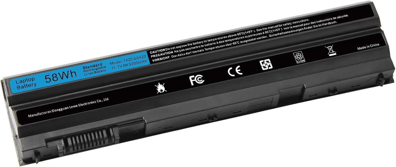 Batterie Compatible avec Dell Latitude E5420 E5430 E5520 E5530 E6420 E6430 E6520 E6530 Dell Inspiron 14R 15R 17R Series Dell Audi A5 S5 Series Vostro 3460 3560 Series(5200mAh 11.1V)